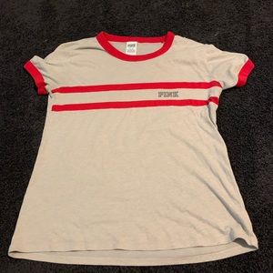 Victoria Secret Pink t-shirt red and nude